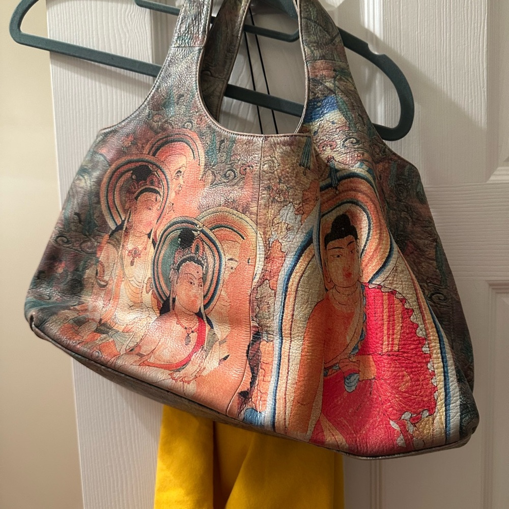 ICON Red and Pink Artistic Shoulder Bag